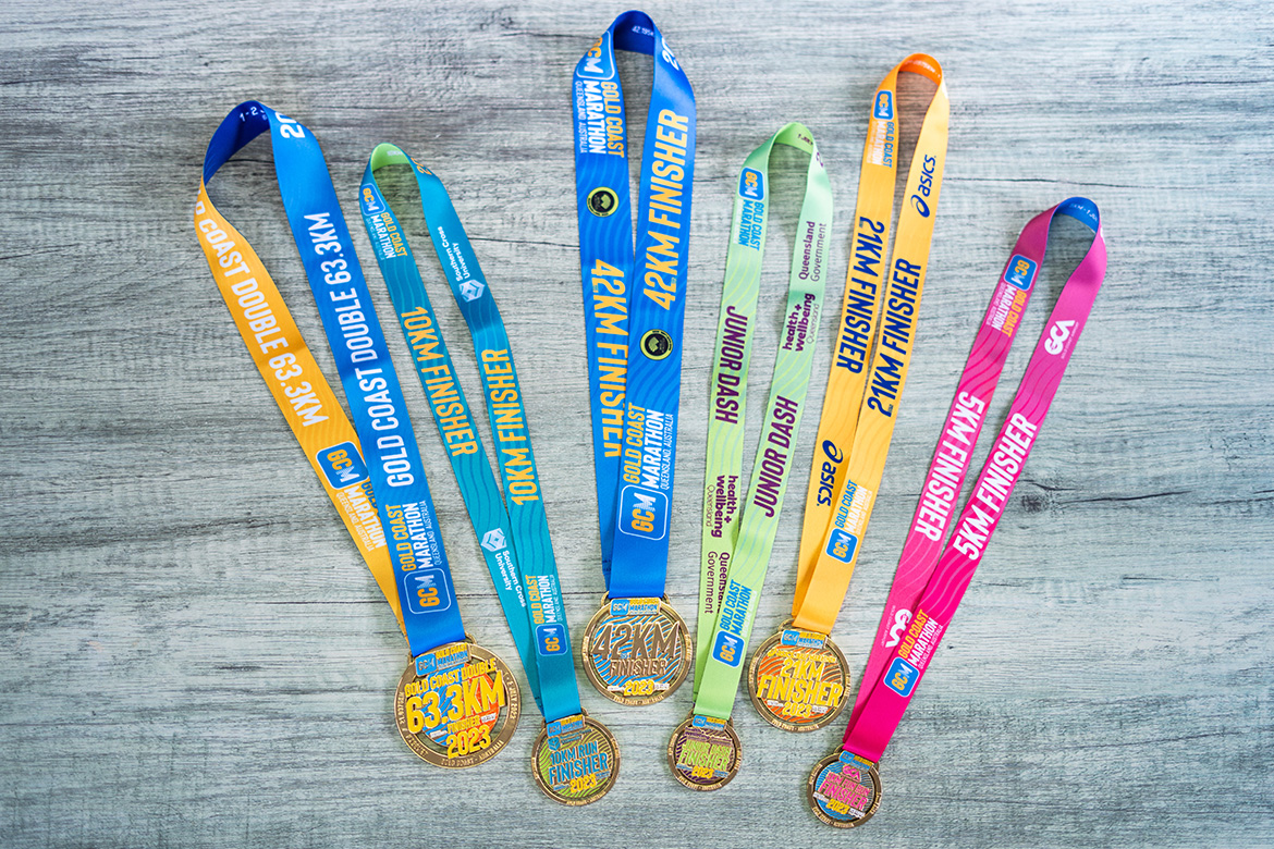 2023 Gold Coast Marathon Medals Gold Coast Marathon