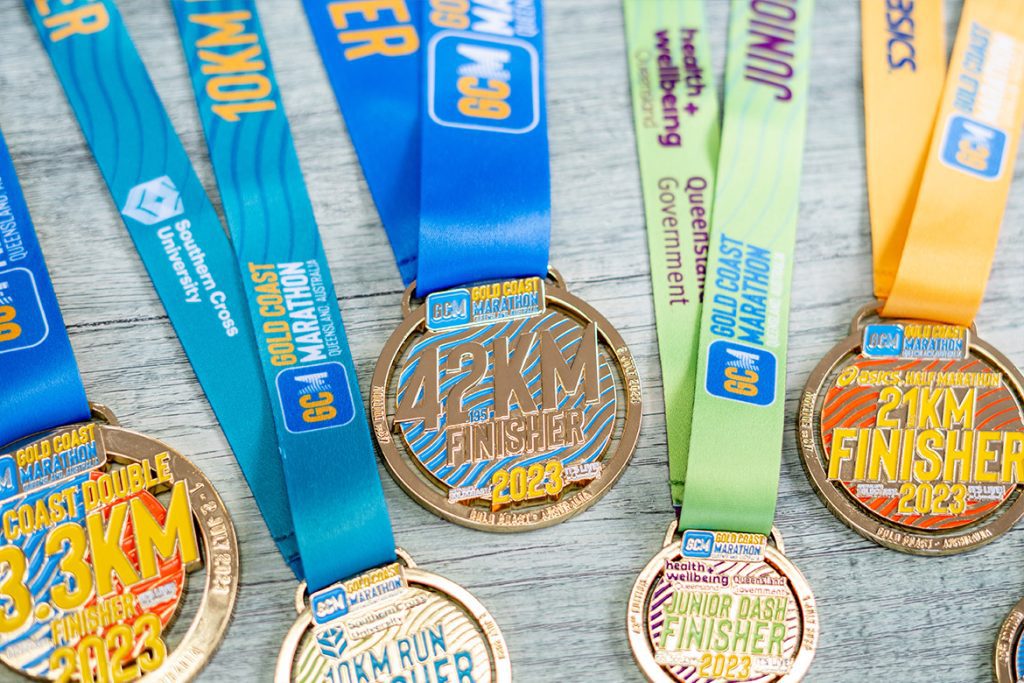 Marathon medals revealed with uniquely Gold Coast design Gold Coast